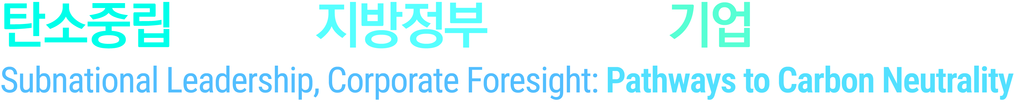 탄소중립을 위한 지방정부의 행동과 기업의 선제적대응